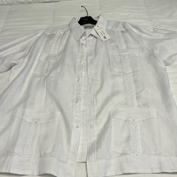 mojito collection Shirts Mens White Plus Size Linen Shirt New